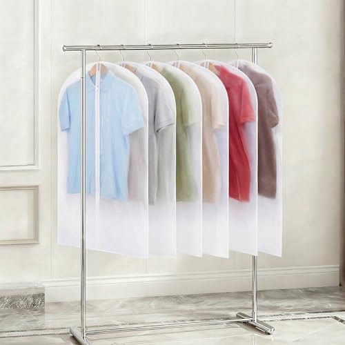 Dntorx 12 Pack Garment Bags, 24 x 40 In Peva Covers, White Edge - Image 6