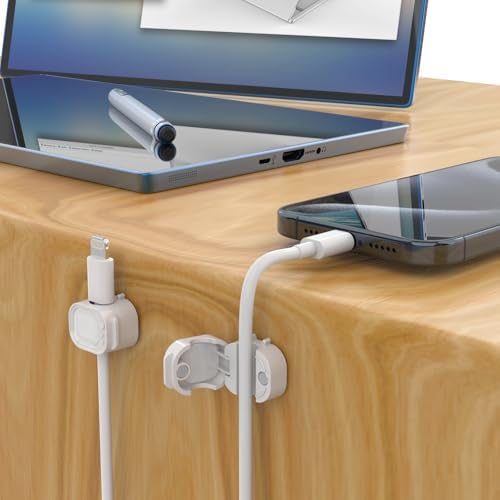 Cord Organizer 6 Pack Magnetic Cable Clips Smooth Adjustable 1s Lock Cable Management Clips Adhesive Wire Holder Keeper Organizer for Car Home Office Desk Accessory - Image 6