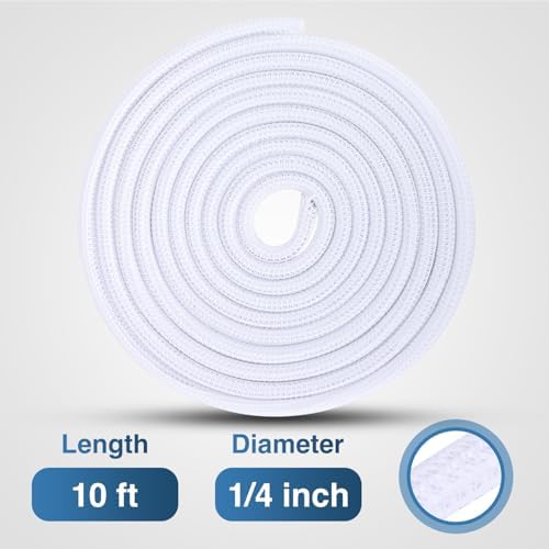 Nilight Cable Sleeve,10ft-1/4inch Cord Management Sleeves White Wire Loom - Image 2