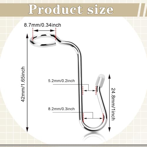 Sankoly 50 Pieces Hanger Connector Hooks Metal Hanger Extender Hooks Stable Clothes Connector for Different Clothes Hangers, 8.7 mm/0.34 Inch Hole Diameter, Silver - Image 2
