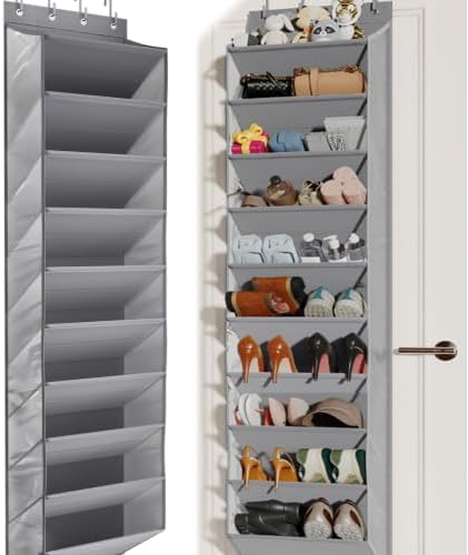 Mefirt XXL Clear Over the Door Shoe Organizer for Closet Fit 30 Pairs ﻿ by Mefirt