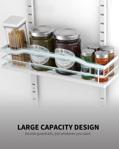 Moforoco White 9-Tier Over The Door Pantry Organizer, Pantry Organization And Storage, Metal Hanging Spice Rack Shelves Door, Home & Kitchen Essentials, Laundry Room Bathroom Organization - Image 5