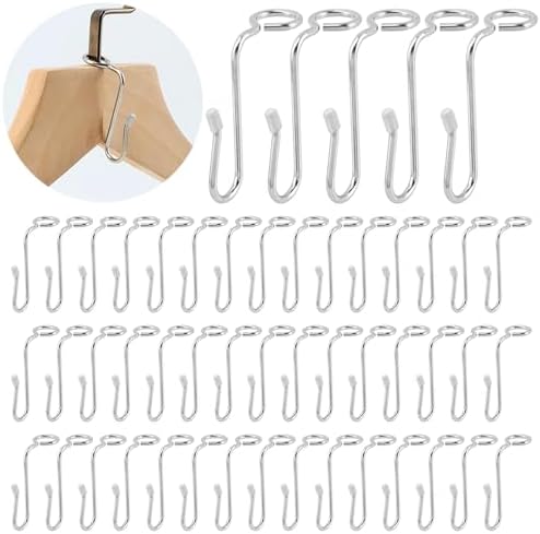 50 Pcs Hanger Connector Hooks, Hanger Extender Hooks Metal by TLPCRKI