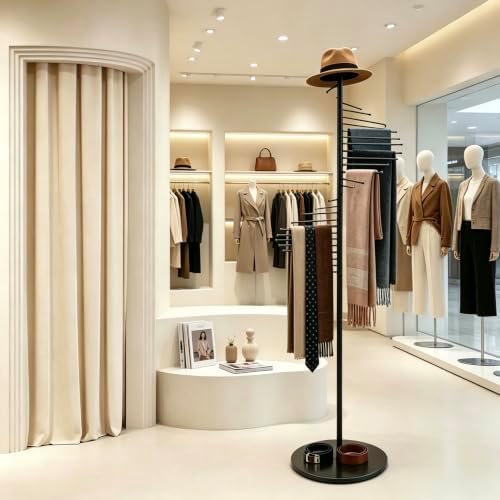 Freestanding Scarf Display Purse Tie Rack Shawl Stand Hijab Hanger - Image 7