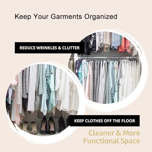 CUTSKY Velvet Hangers 50 Pack, Ultra Slim & Short Neck Hanger, 360 Swivel Hook, Space Saving Durable Non-Slip Felt Hangers,Beige b - Image 6