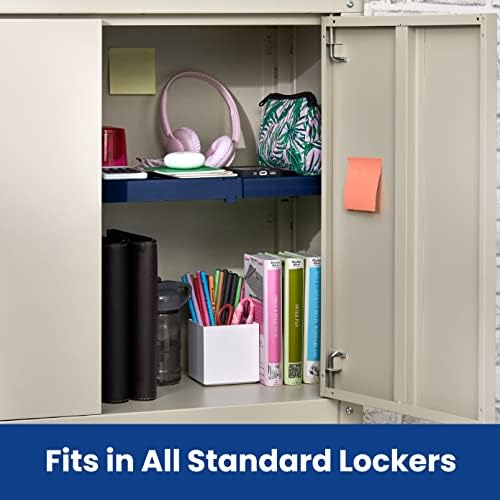 LockerMate Adjust-A-Shelf Locker Shelf, School Organizer, Blue - Image 5