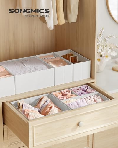 SONGMICS Drawer Organizers, Set of 12, Foldable Fabric Storage Boxes - Image 2