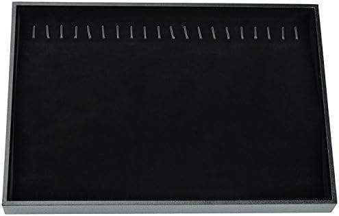 Stratalife 20 Hooks Velvet Necklace Organizer Tray, 13.8" x 9.4" x 1.2" - Image 6