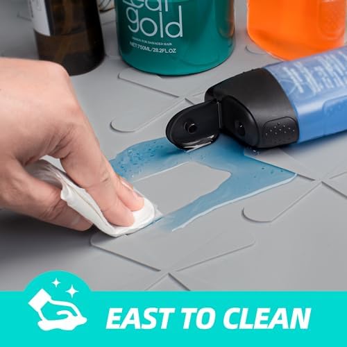 SIKADEER Waterproof Under Sink Mat Silicone 25"x19", Kitchen Cabinet Liner - Image 6