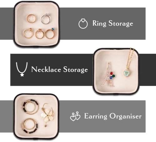3 Pack Small Jewelry Trays Leather Stackable Ring Dish Organizer for Drawer - Image 4