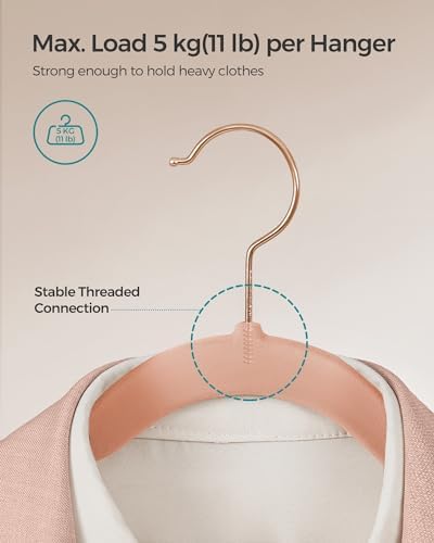 SONGMICS Velvet Hangers 100 Pack, Non-Slip Suit Hangers, Space-Saving - Image 5