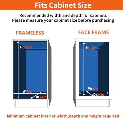ROOMTEC Individual Pull Out Cabinet Organizer (5½"W x 21½"D), 2 Tier Spice Rack Organizer for Cabinet, Slide Out Drawer Pantry Shelf Organization and Storage for Kitchen Bathroom - Image 4