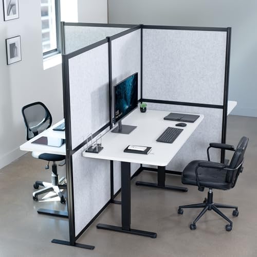 VIVO Light Gray 66 inch High T Privacy Panel, PP-MWS63B-T - Image 2