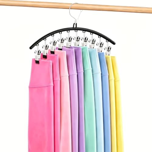 1 Piece Pants Hangers with Clips, Metal Legging Hanger with Multiple Clips by Eunhdet