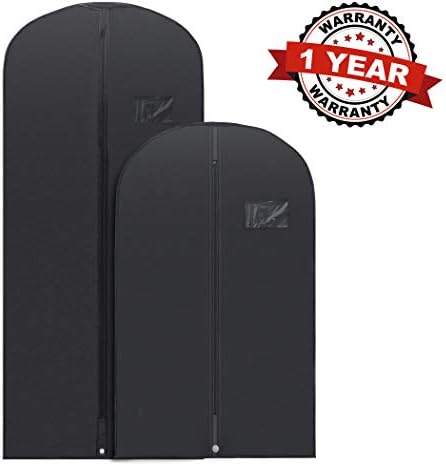 PLX Black Garment Bags for Hanging Clothes Suit Travel Clothing Storage - Image 6