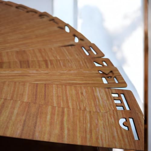 26pcs A-Z Wooden Vinyl Record Dividers, Alphabetical Organizer for Vinyl Records CDs DVDs Books, Durable Letter Separators with Rounded Edges Shelf Storage System for Media Collections - Image 6