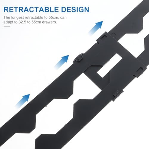Adjustable Drawer Divider Board Retractable Expandable Drawer Partition Plastic Organizer for Home and Office Storage - Image 2