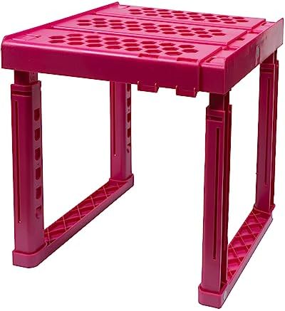 Piffny Locker Organizer Shelf， Adjustable Width and Height, Stackable, Ideal Locker Shelf for School, Office, Gym Lockers, or Even Kitchen Cabinets & Under Sink Organization (Magenta) by Piffny