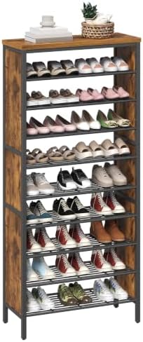 YATINEY 10-Tier Tall Shoe Rack, Large Shoe Storage Organizer for Closet by Yatiney