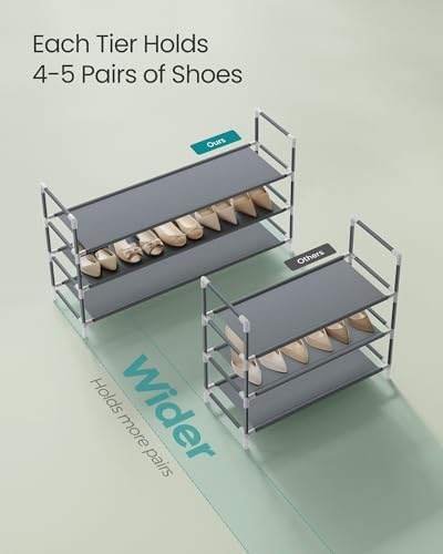 SONGMICS 3-Tier Shoe Rack, Shoe Storage for Hallway Closet - Image 4