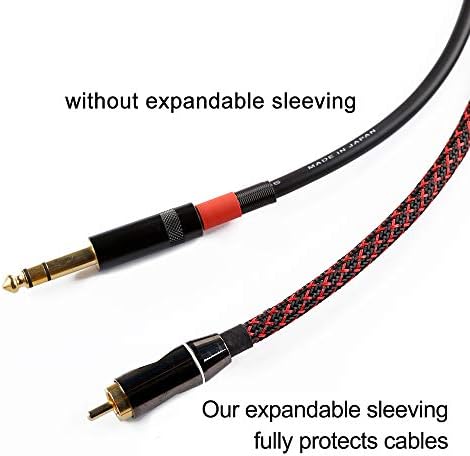25ft - 3/4 inch PET Expandable Braided Sleeving – BlackRed – Alex Tech Braided Cable Sleeve - Image 2