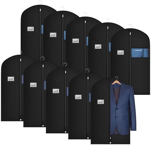 Univivi Suit Bags Garment Bag for Men Storage, 40 Inch, 10 Pack by Univivi