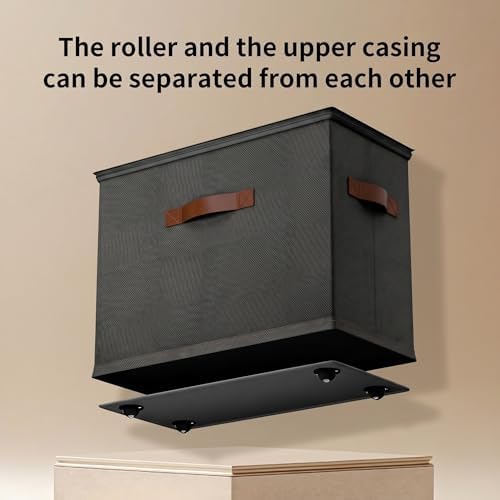 EE-RoomWorld 2 Pack rolling shoe rack on wheels,No Assemble Required shoe organizer for closet with wheels，Adjustable Dividers Fits 16 Pairs,boot Storage Bins with Reinforced Handle - Image 5