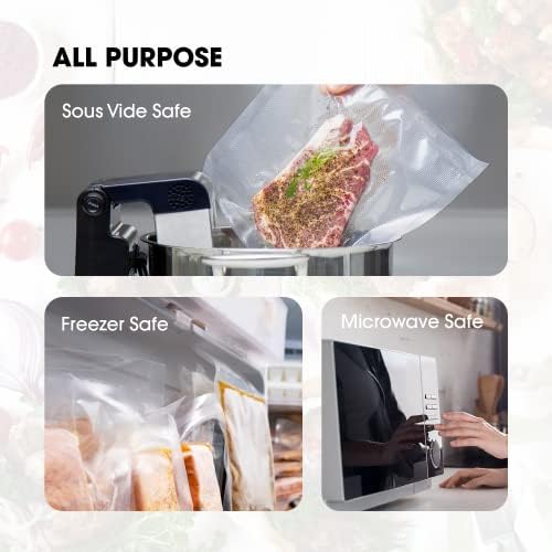Vesta Precision 200 Count Vacuum Sealer Bags for Food, 8" x 12" & 6" x 10" - Image 3