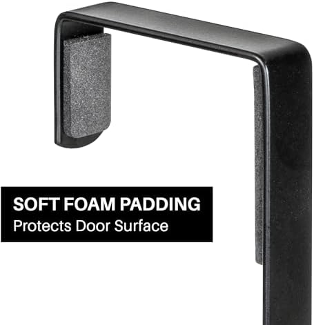 LYNK Professional® Home™ Over the Door Hooks - 5 Hook – Over the Door Coat Rack - Over the Door Hanger - Hanging Towels or Clothes - Bathroom, Bedroom, Laundry Room - Lifetime Ltd. Warranty, Black - Image 5