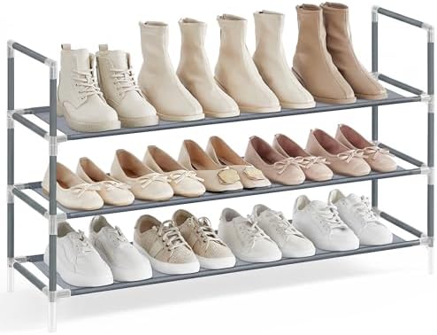 SONGMICS 3-Tier Shoe Rack, Shoe Storage for Hallway Closet by SONGMICSbySONGMICSHOME