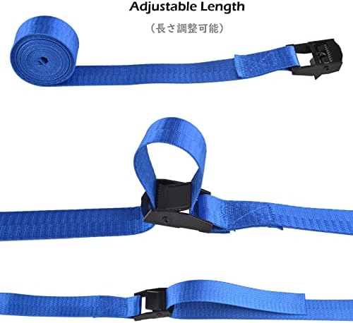TRIWONDER Tie Down Straps Lashing Straps with Cam Buckle Nylon Webbing Heavy Duty Adjustable for Battery Kayak Motorcycle Cargo Packing - Image 4