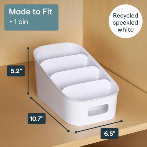 YouCopia ShelfBin Packet Organizer, 4-Tier Stairstep Raised Divided Bin, BPA-Free Storage Caddy for Kitchen Pantry and Cabinet Organization, Tea Bags, Medicine, and More - Image 3
