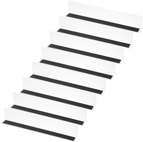 PATIKIL 8 Pack Shelf Dividers for Closet Organization, 13.8x1.6x2.4 Acrylic Magnetic Closets Separator Kitchen Cabinet Shelves Under Bed Blocker for Bedroom Kitchen Office, Clear by PATIKIL
