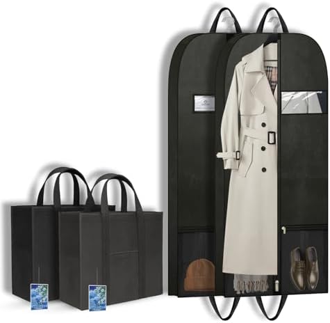 Travel Garment Suit Bag 54" for Hanging Clothes for Men Suits Shirts Coats by QYD