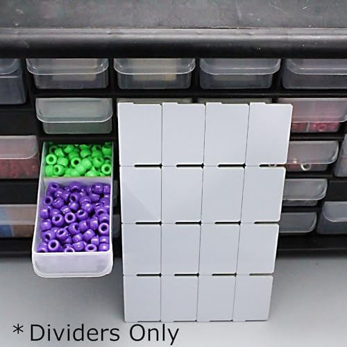 (32-Pack) Small Drawer Dividers compatible with Craft Cabinet and Hardware Storage Organizers, (Dividers Only) Made of High-Strength Fiberglass, Easy to Label - Image 5