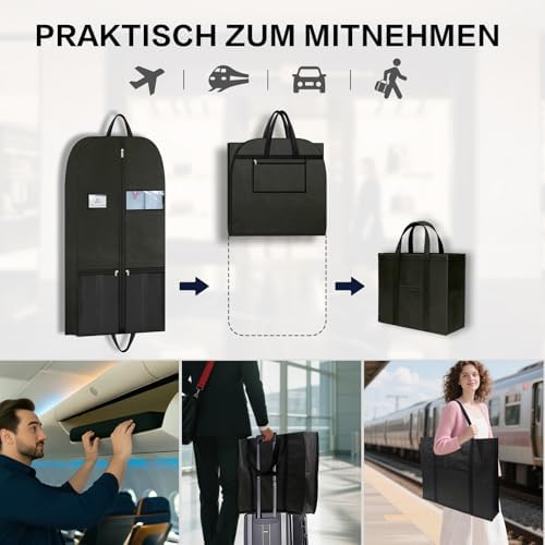 Travel Garment Suit Bag 43" for Hanging Clothes Storage for Men Suits Shirt - Image 7