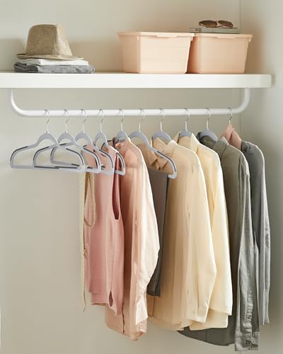 SONGMICS Plastic Clothes Hangers, Pack of 60, Space-Saving - Image 3