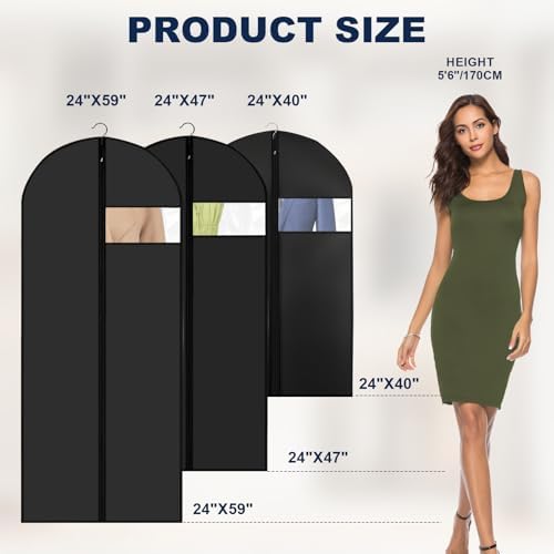 Garment Bag Suit Bag for Storage 40 inch, Washable Suit Cover for T-Shirt, Jacket, Suits, Coats(7 packs) - Image 3
