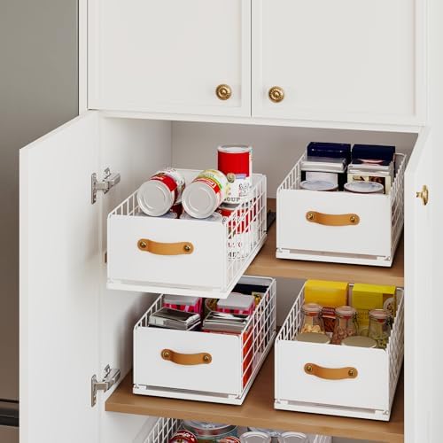 Pull Out Cabinet Organizer, Slide-Out Pantry Shelves, Fits Framed Cabinets by AUGOHCMIL
