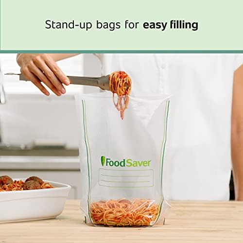 FoodSaver Easy Fill 1-Gallon Vacuum Sealer Bags | Commercial Grade and Reusable | 10 Count (Pack of 4) - Image 3