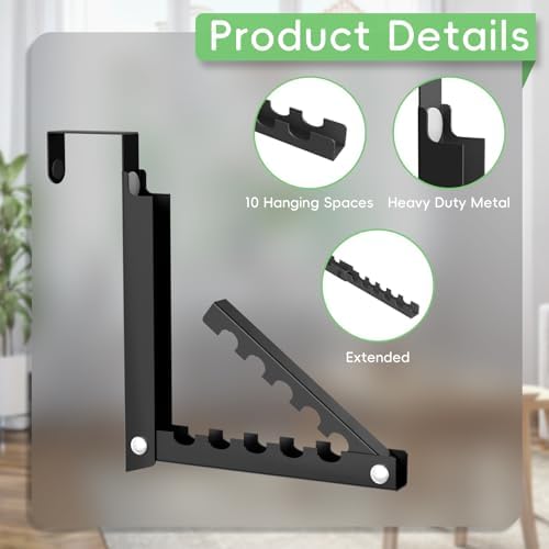 Foldable Over the Door Hooks, Over the Door Hanger for Space Saving - Image 5