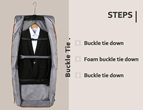 MATEIN Suit Carry On Garment Bag for Travel, Suit Bag with Adjustable Strap - Image 3