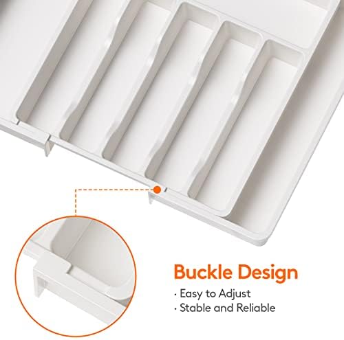 Lifewit Extra Large Silverware Drawer Organizer, Expandable Utensil Tray - Image 5