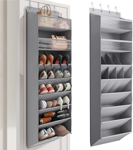 Mefirt XL Clear Over the Door Shoe Organizer for Closet Fit 25 Pairs by Mefirt