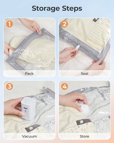 BAGSMART Travel Vacuum Seal Storage Bags Bags for Clothes with Pump - Image 7