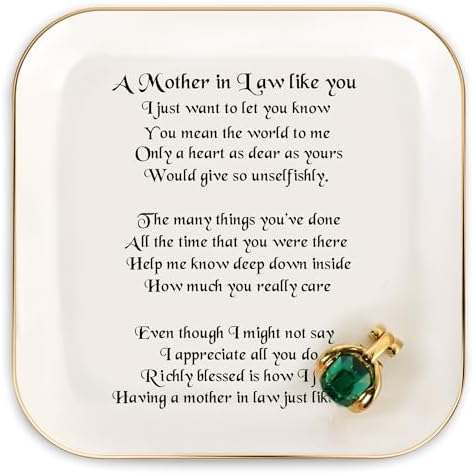 PUDDING CABIN Gifts for Mother in law, Jewelry Dish for Bonus Mom Christmas Mother's Day by PUDDINGCABIN
