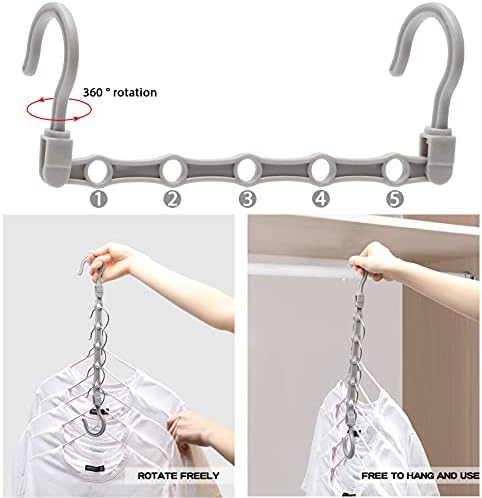 24 Pack Closet Organizers and Storage, Stronger Space Saving Hangers - Image 3