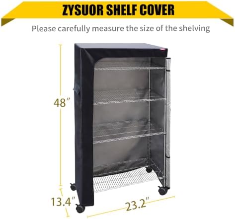 Storage Shelf Cover for Wire Shelving Rack, Fits 23.2"W×13.4"D×48"H - Image 4