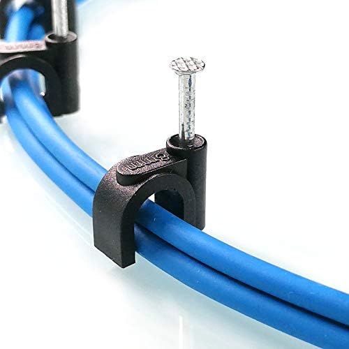 100 Pack Nail in Cable Clips Ethernet Cable Nails Tacks Clips 8mm for Electrical, Ethernet, Dish Wire, Coax Cable, RG6, RG59, CAT6, RJ45 Cable - Image 4