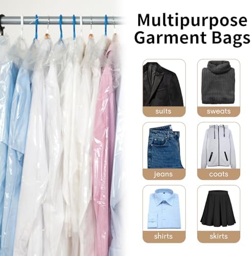 Ohuimrt Plastic Garment Bag, 35.5 Inch, 30 PCS - Image 6